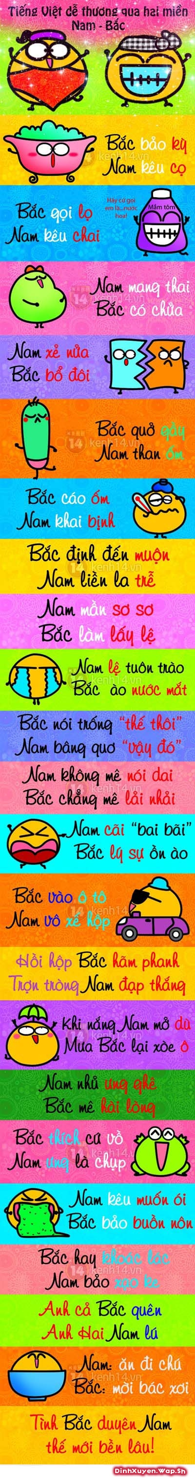 Tiếng Việt 2 miền vui